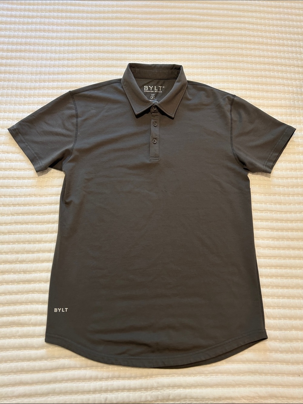 BYLT Basics Charcoal Gray Polo
